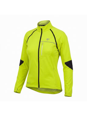 Pearl Izumi Elite Barrier Convertible Cycling Jacket Neon Yellow Zip Womens Sm